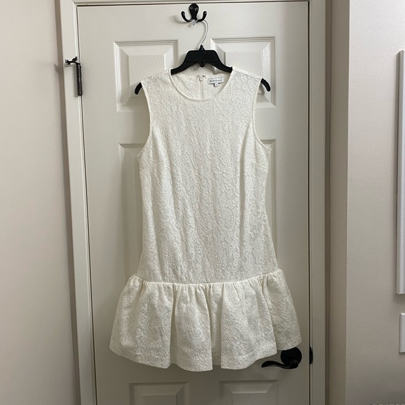 ASOS white lace shift + peplum dress - Picture 7 of 9